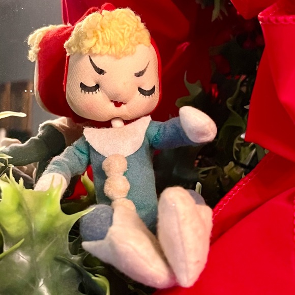 Vintage 1950’s Japan Set 3 Trio Stockinette Pixie Elf Christmas Kneehuggers - Picture 9 of 12